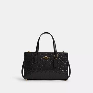 Coach Black Embossed Leather Handbag